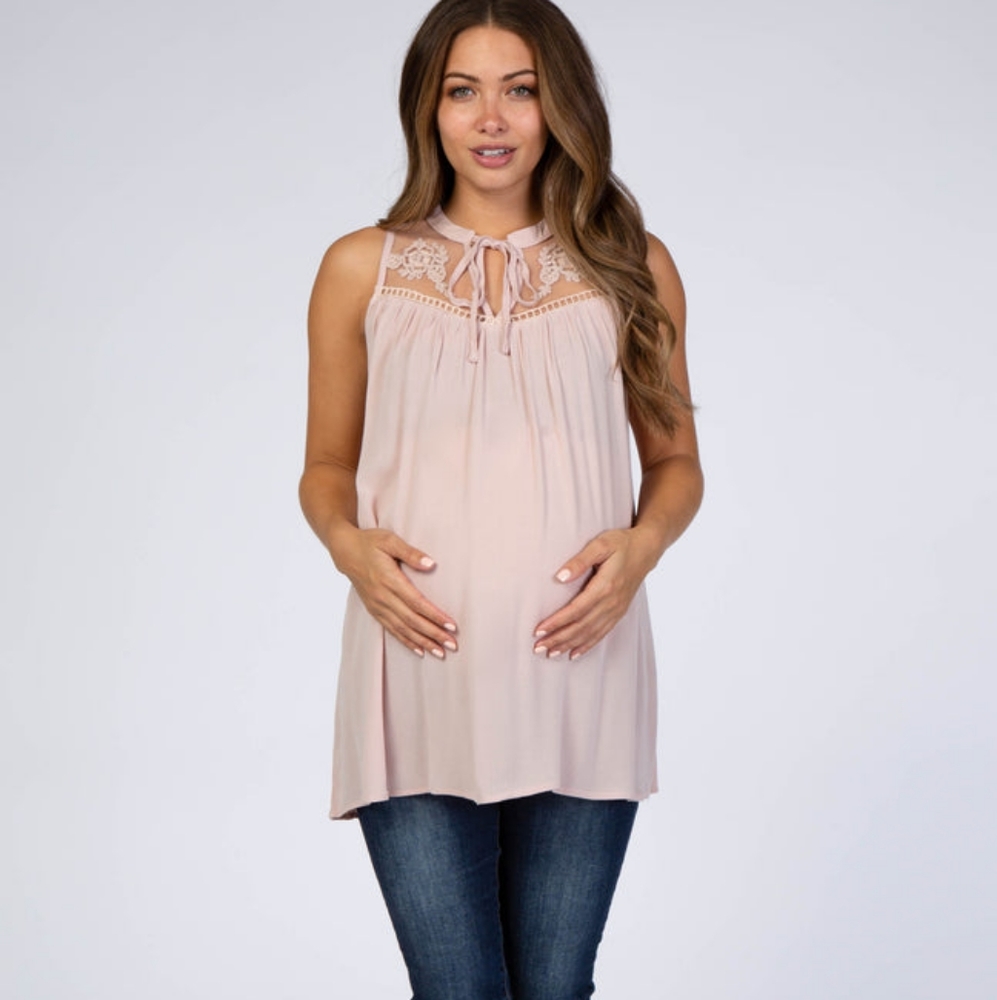 Pinkblush maternity blouse, rose, US size S